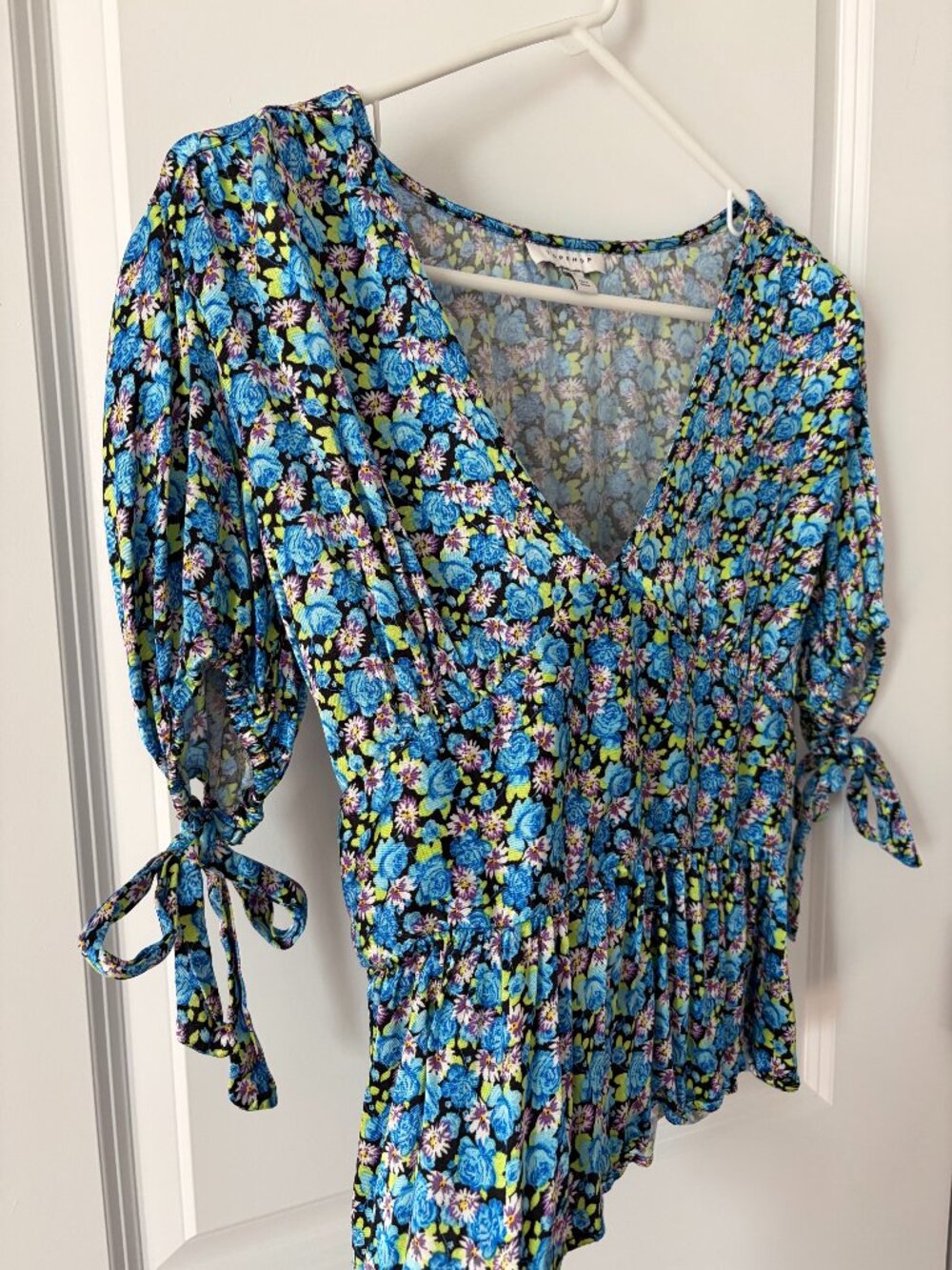 Topshop peplum Floral Top
